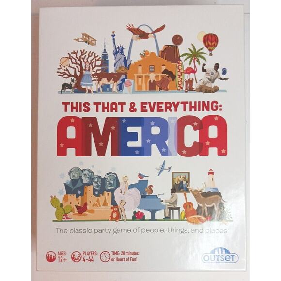 Game This That Everything America New Outset 4-44 Players Ages 12+